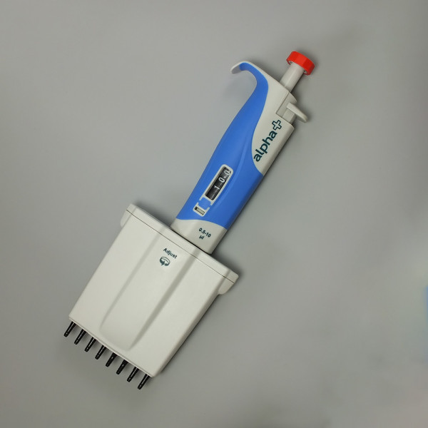 Alpha+ Pipette 0.5-10µl variable vol, 8 Channel