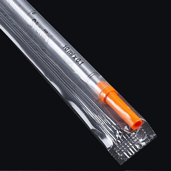 10ml Plastic Serological Pipette Plugged, Single Plastic Film Wrap, Sterile