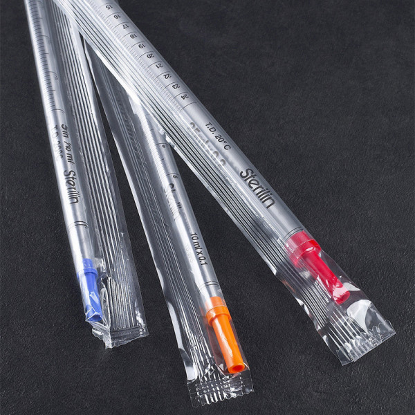 50ml Plastic Serological Pipette Plugged, Single Plastic Film Wrap, Sterile