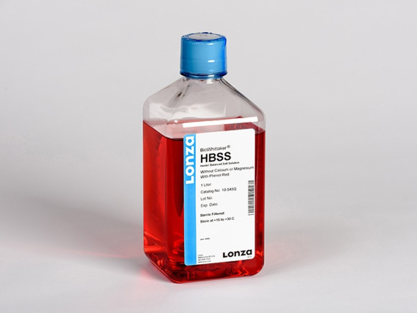 HBSS, w/o Ca++,Mg++ w/ phenol red, 1 L