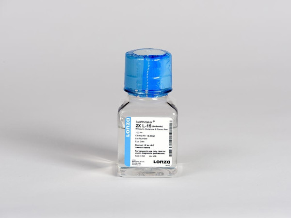 L-15(2x) w/o L-Gln or Phenol Red, 100 ml